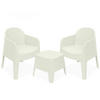 GARTENMÖBEL-SET MALUS, 3-tlg - Beige, Kunststoff - KONSIMO®