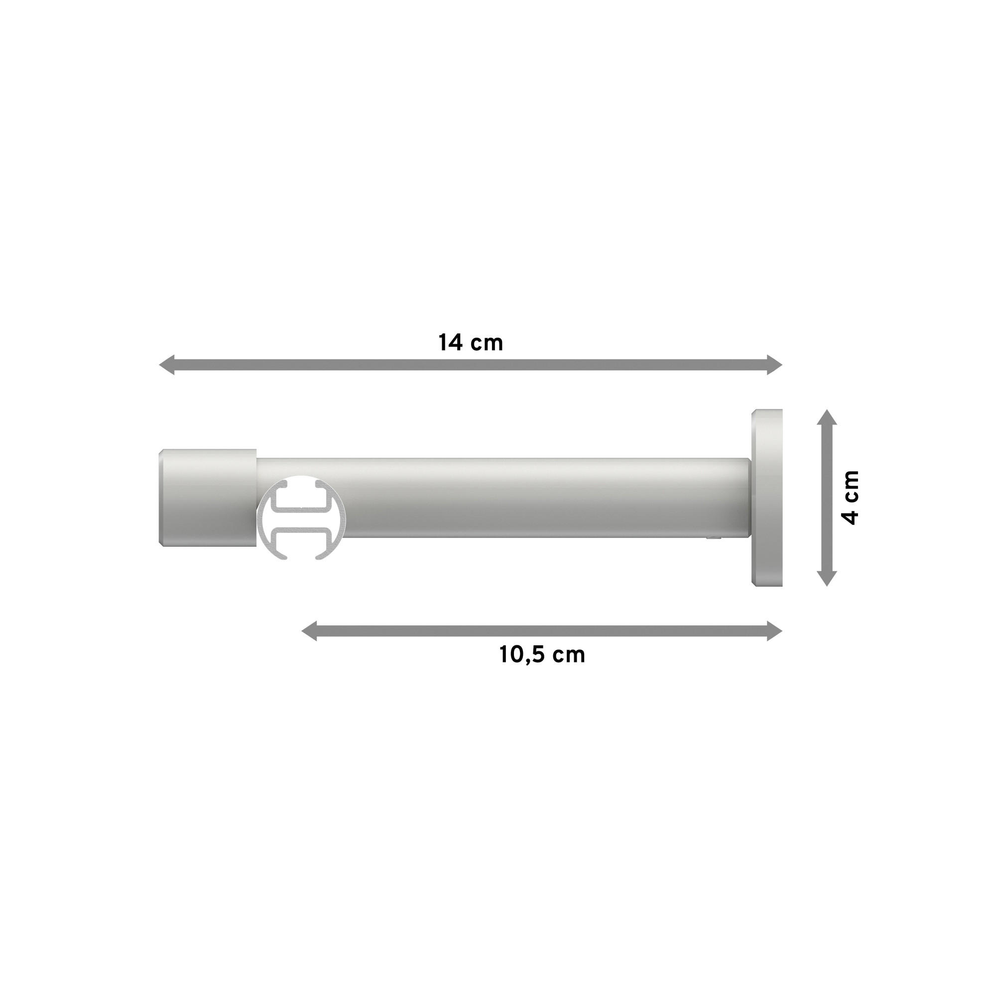 INNENLAUF-GARDINENSTANGEN-SET Prestige Tanara 300 cm (geteilt in 3 x 100 cm), 1-läufig, 20 mm Ø Weiß - Chromfarben/Schwarz, Metall (300cm) - INTERDECO