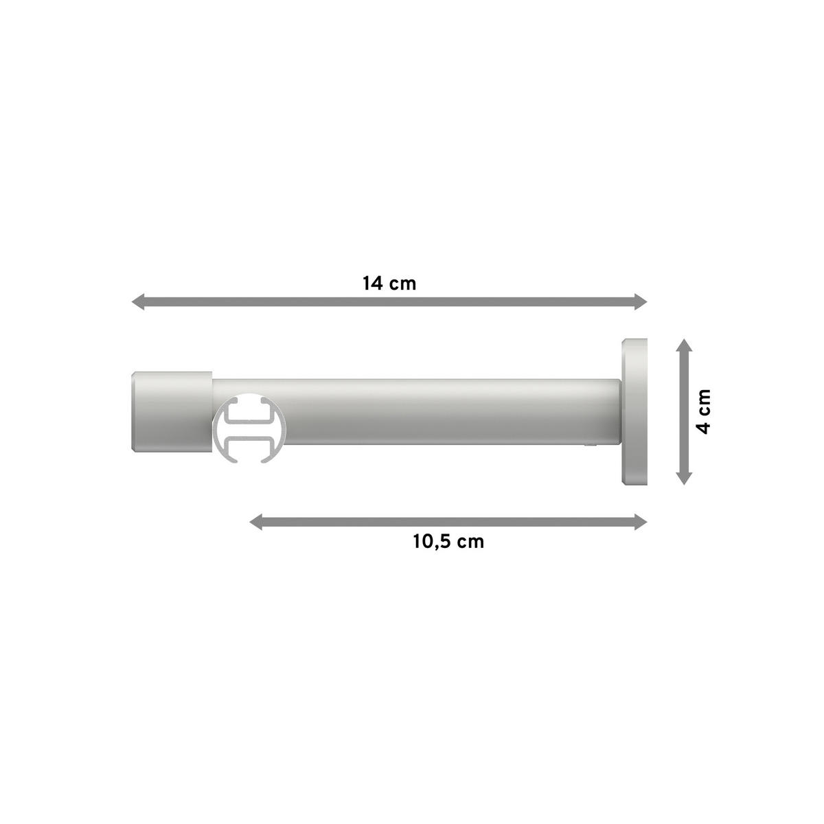 INNENLAUF-GARDINENSTANGEN-SET Prestige Santo 480 cm (geteilt in 3 x 160 cm), 1-läufig, 20 mm Ø Weiß - Weiß, Metall (480cm) - INTERDECO