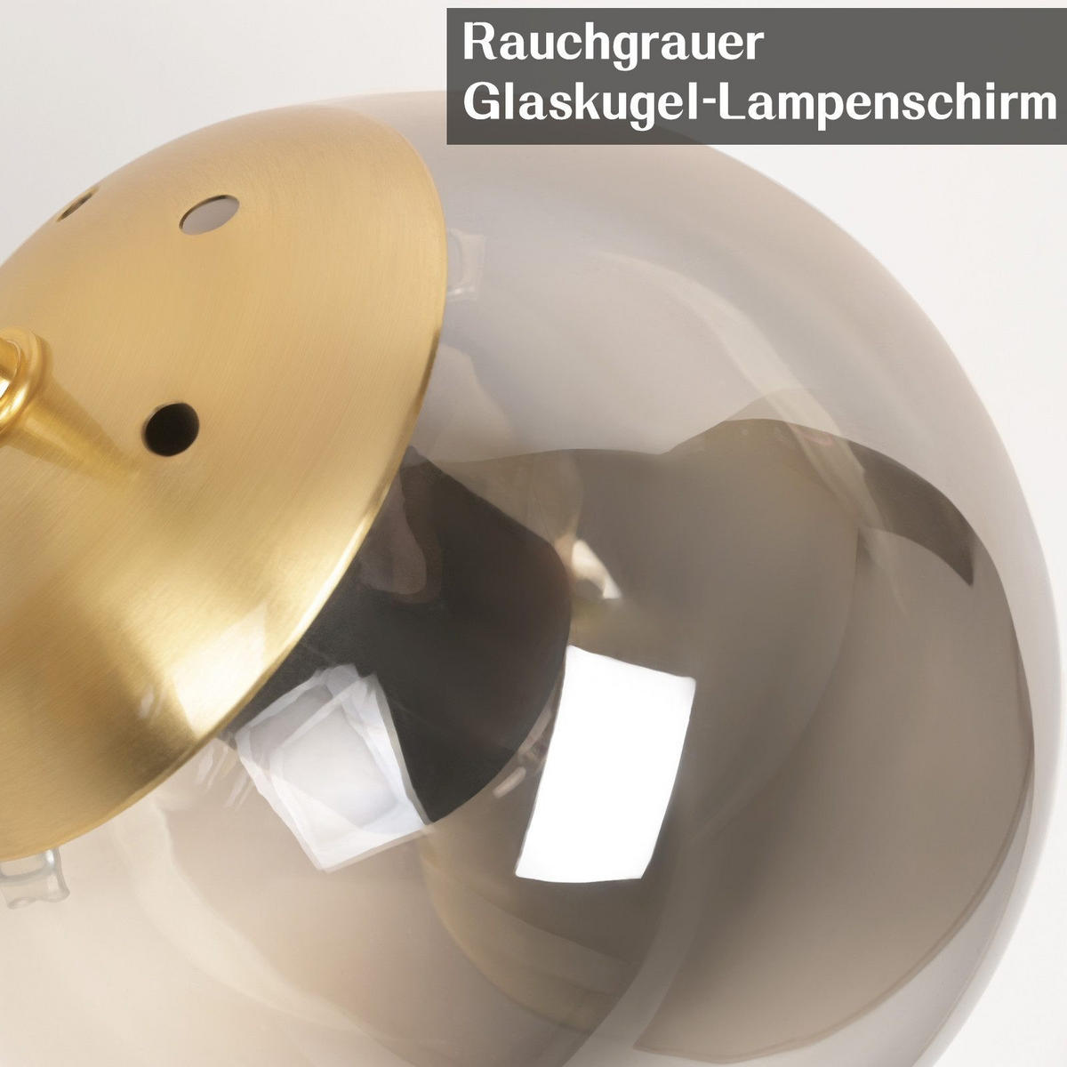 DECKENLEUCHTE Lashley 38/30.5/38cm - Goldfarben, Glas (30.5/38/38cm) - Nettlife