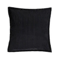 KOPFKISSENBEZUG Samt schwarz 45/45 cm - Schwarz, Textil (45/45cm) - Homla