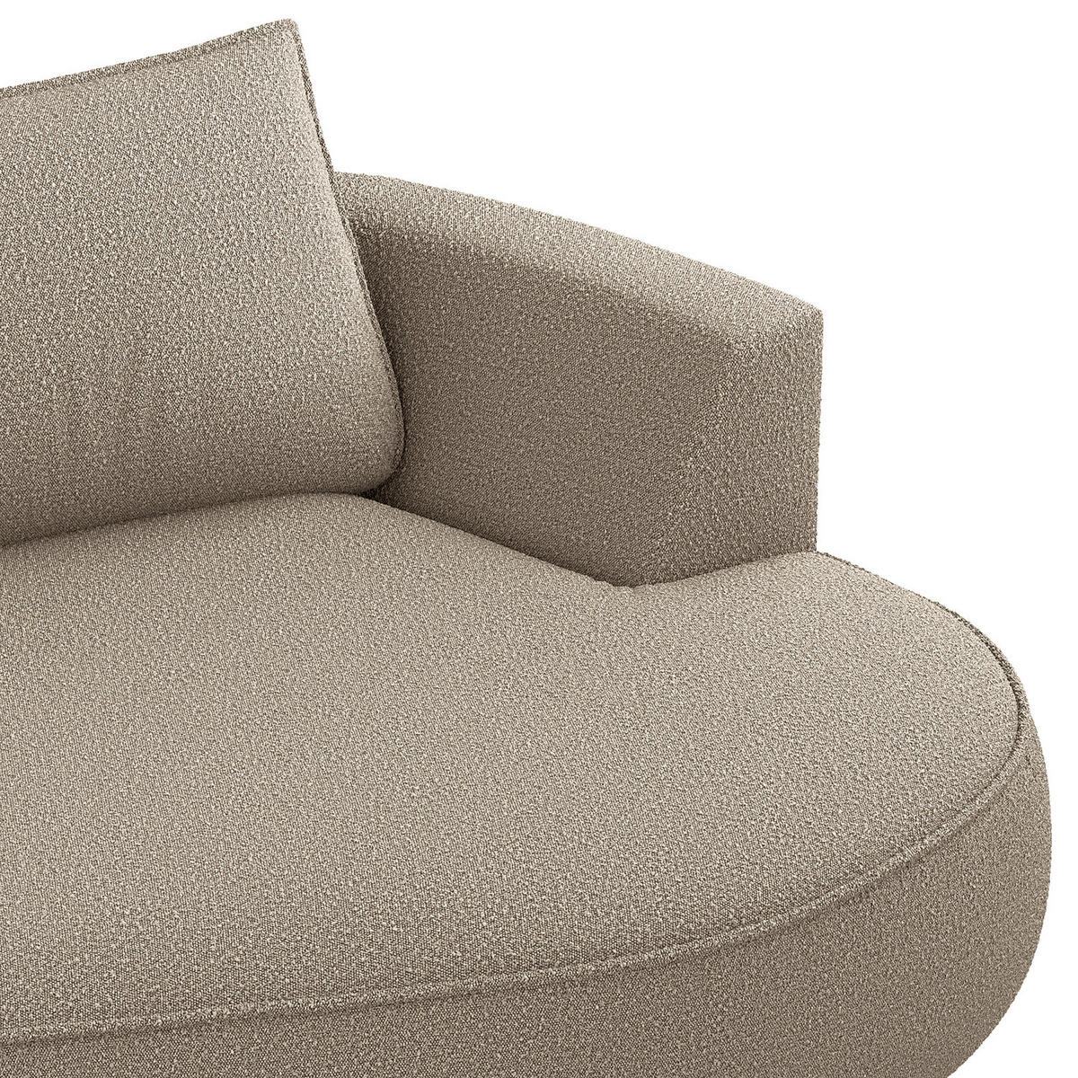 OTTOMANE - modular - Beige/Schwarz, Kunststoff/Textil (196/82/146cm) - home24