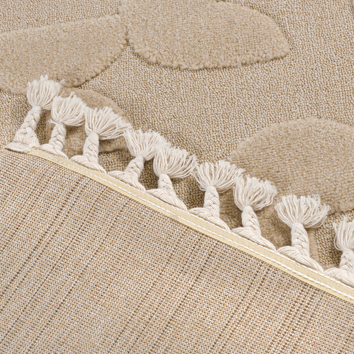 TEPPICH Beige Geometrisch, Moderne 120 x 170 cm - Sandfarben/Beige, Textil (120/170cm) - Mazovia