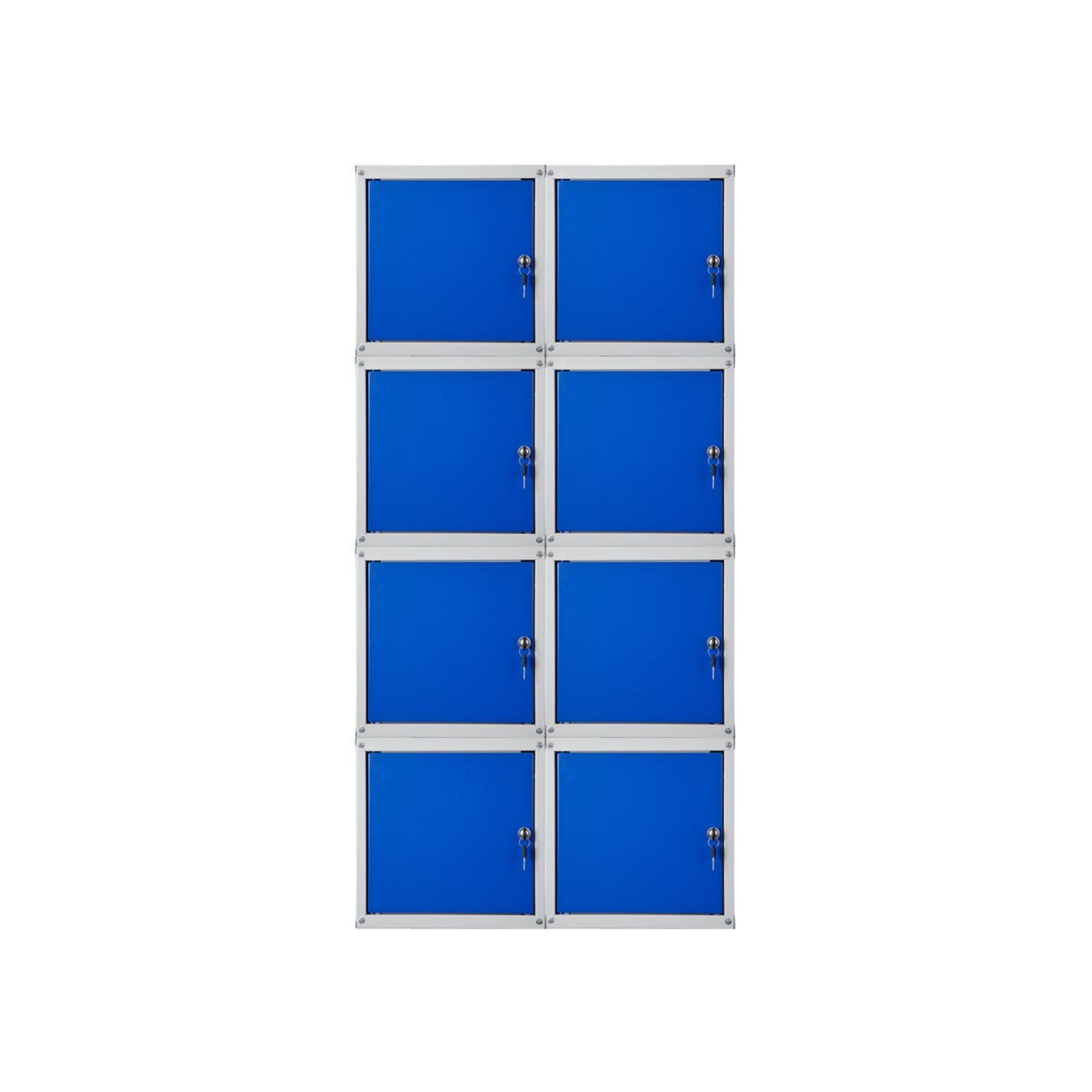 SCHLIESSFACHWÜRFEL Cubic 8er-Set 35x35x35 cm Grau-Blau - Blaugrau, Metall (70/140/35cm) - PROREGAL