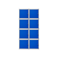 SCHLIESSFACHWÜRFEL Cubic 8er-Set 35x35x35 cm Grau-Blau - Blaugrau, Metall (70/140/35cm) - PROREGAL