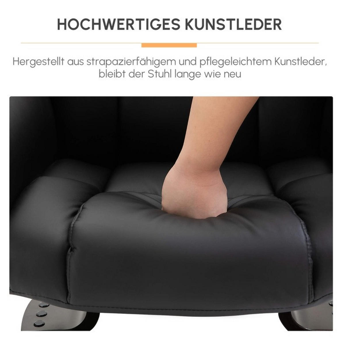 RELAXSESSEL 79/101/82 cm Schwarz aus Kunstleder mit Massagefunktion - Schwarz, Kunststoff (82/101/79cm) - OKMYHOME