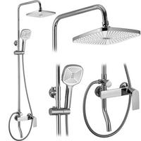 DUSCHGARNITUR Rea Storm Chrome - Chromfarben, Metall (30/144/45cm) - REA