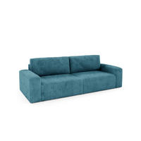 SCHLAFSOFA 4-Sitzer Cord Türkis - Türkis, Textil (244/70/102cm) - Furnisell