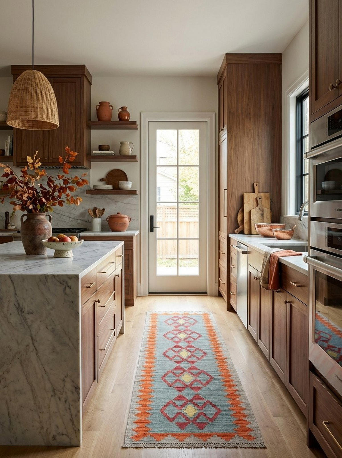 HANDWEBTEPPICH Kelim Gashgai Blau 197/57 cm Schurwolle - Blau, Textil (57/197cm) - Looma