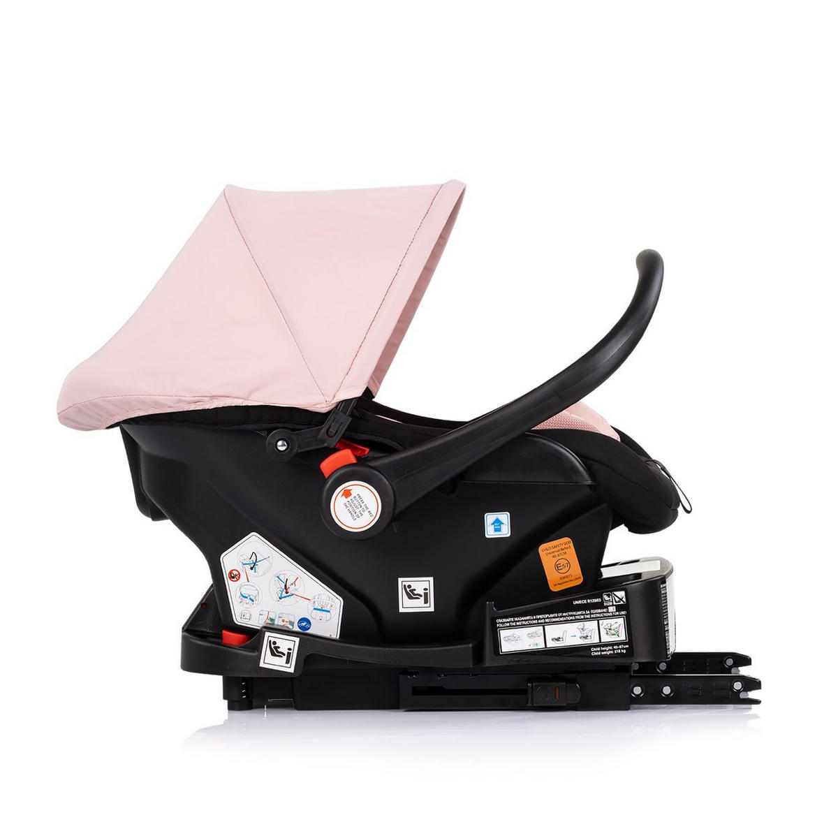 BABYSCHALE Isofix Set Amore i-Size rosa pink station Amore i-Size Gruppe 0+ (0 - 13 kg) - Rosa, Kunststoff (40/56/62cm) - Chipolino