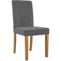 ESSZIMMERSTUHL Cord Grau - Naturfarben/Grau, Holz/Textil (41/91/47cm) - CLP