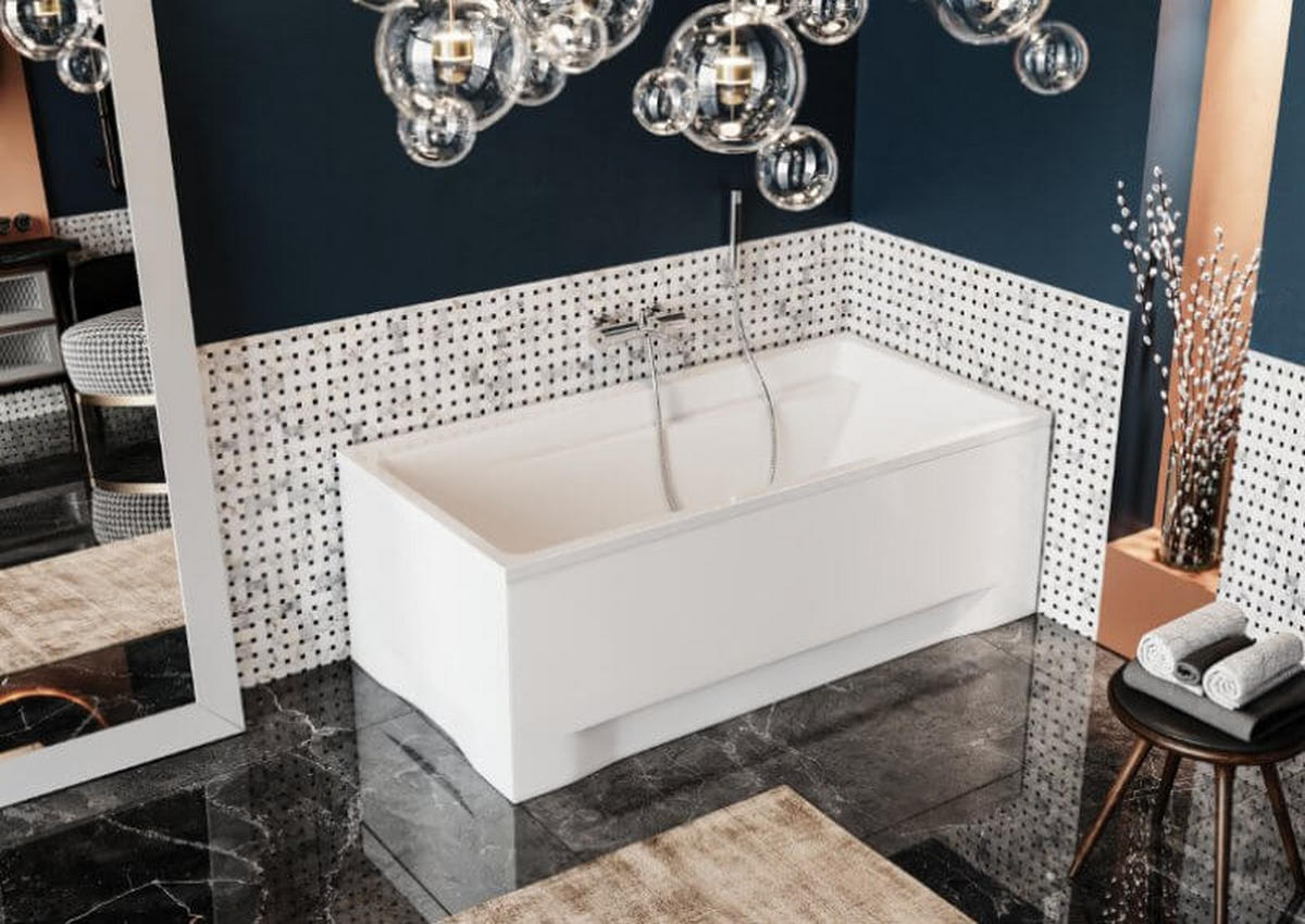 BADEWANNE Rechteck ELZA 160/75 Ablauf & Füße - Weiß, Kunststoff (75/56.5/160cm) - bad land
