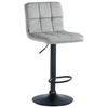 BARHOCKER Samt grau - Schwarz/Grau, Textil/Metall (46/94/47cm) - CLP