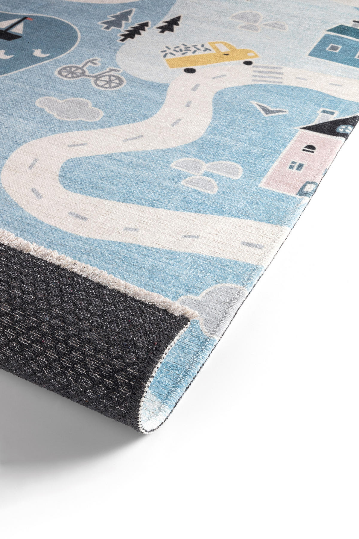KINDER-TEPPICH Blau 80 x 145 cm - Blau, Textil (80/145cm) - Tesso Living