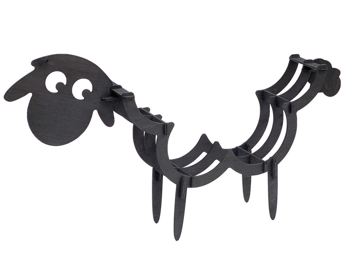 TOILETTENPAPIERHALTER Schaf Stehend Schwarz Holz - Schwarz, Holz (65/34/10.5cm) - DanDiBo