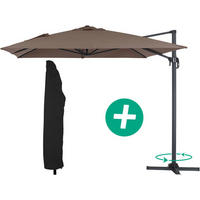 SONNENSCHIRM sun 4 Braun - Braun, Metall (400/300cm) - Habitat Garten