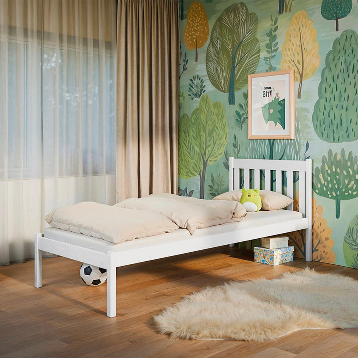 POSTEĽ 90/200 Marthe Biela - biela, drevo (90/200cm) - Petits-meubles