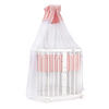 BABYBETT WHITE, 7in1 mit Matratze - Weiß/Rosa, Holz (73/123cm) - waldin