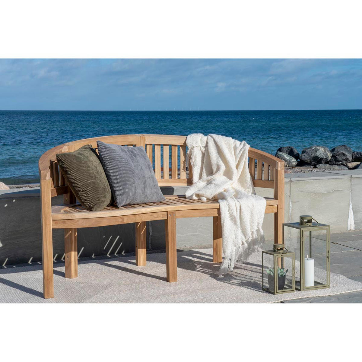 GARTENBANK Teak Dekor - Teakfarben, Holzwerkstoff (150/85/60cm) - ebuy24