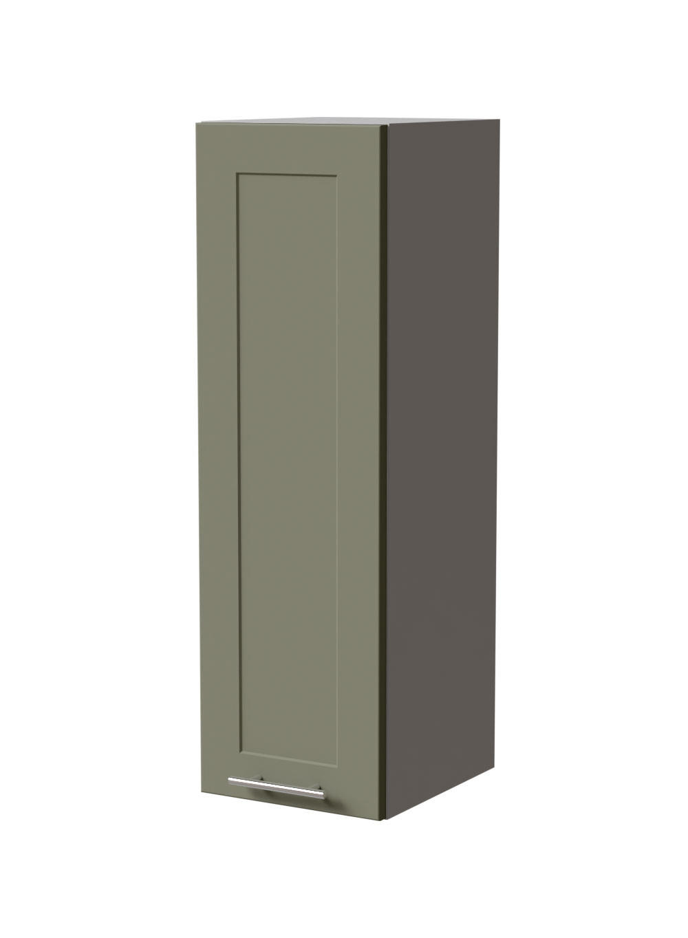 HÄNGESCHRANK Oslo W4/30 Grau / Reed Green Matt 30 / 32,5 / 96cm - Grau/Grün, Holz/Holzwerkstoff (30/96/32.5cm) - Feldmann-Wohnen