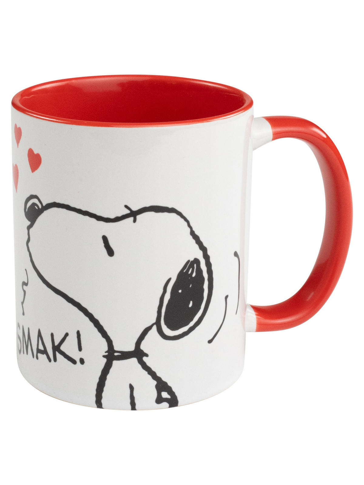 KAFFEEBECHER The Peanuts Snoopy Smak Lucy Rot/Weiß 320 ml - Multicolor, Keramik (0.32L) - United Labels