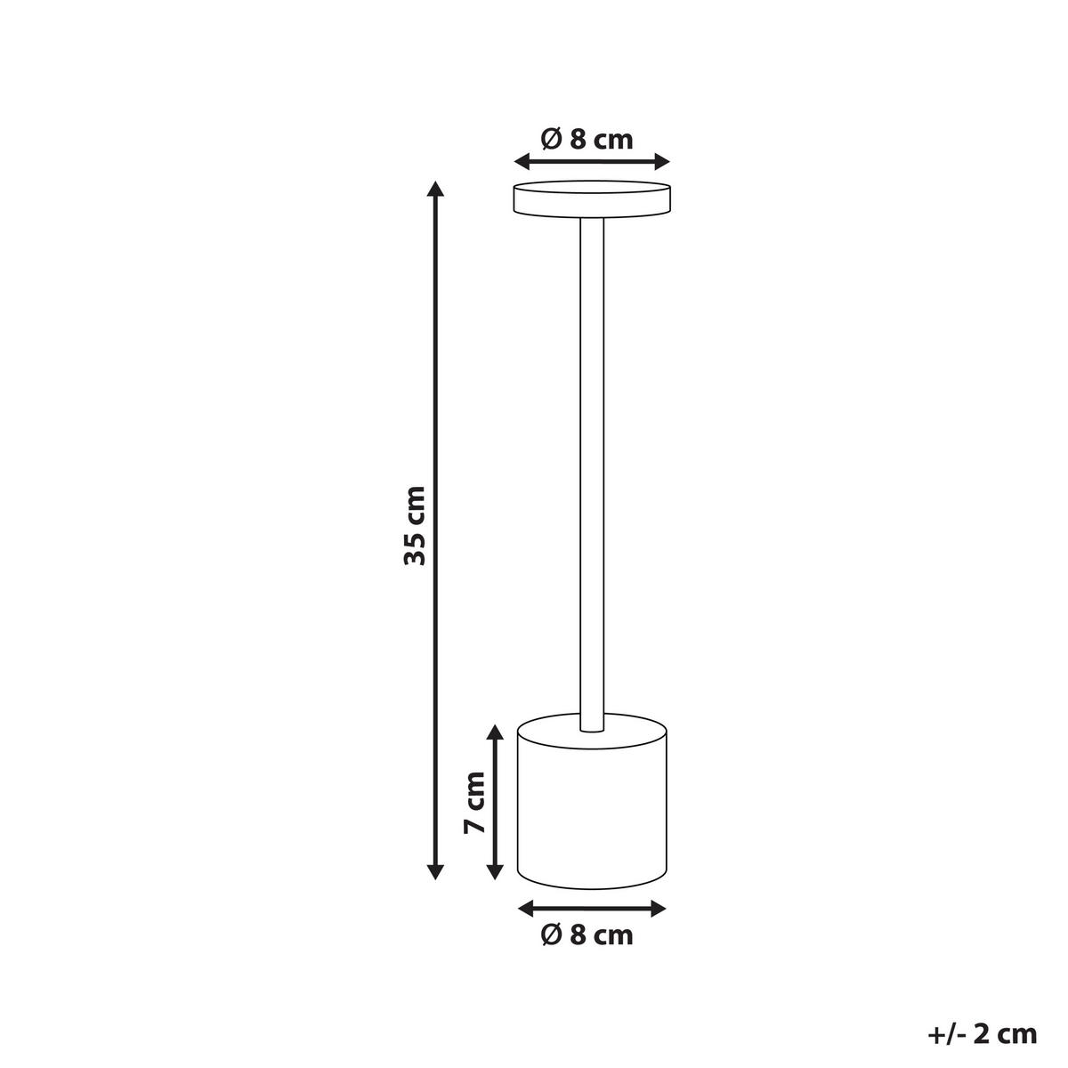 LED-TISCHLEUCHTE Gold Lizandro - Goldfarben, Metall (8/8/35cm) - Beliani