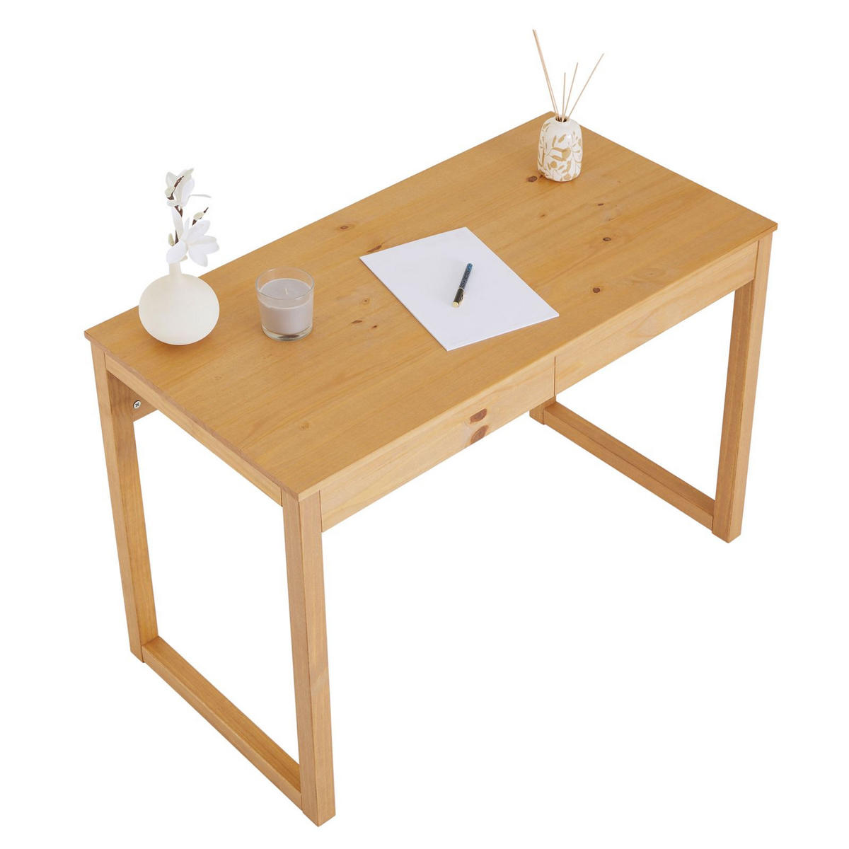 SCHREIBTISCH NOAH - Braun, Holz (54/110/75cm) - IDIMEX