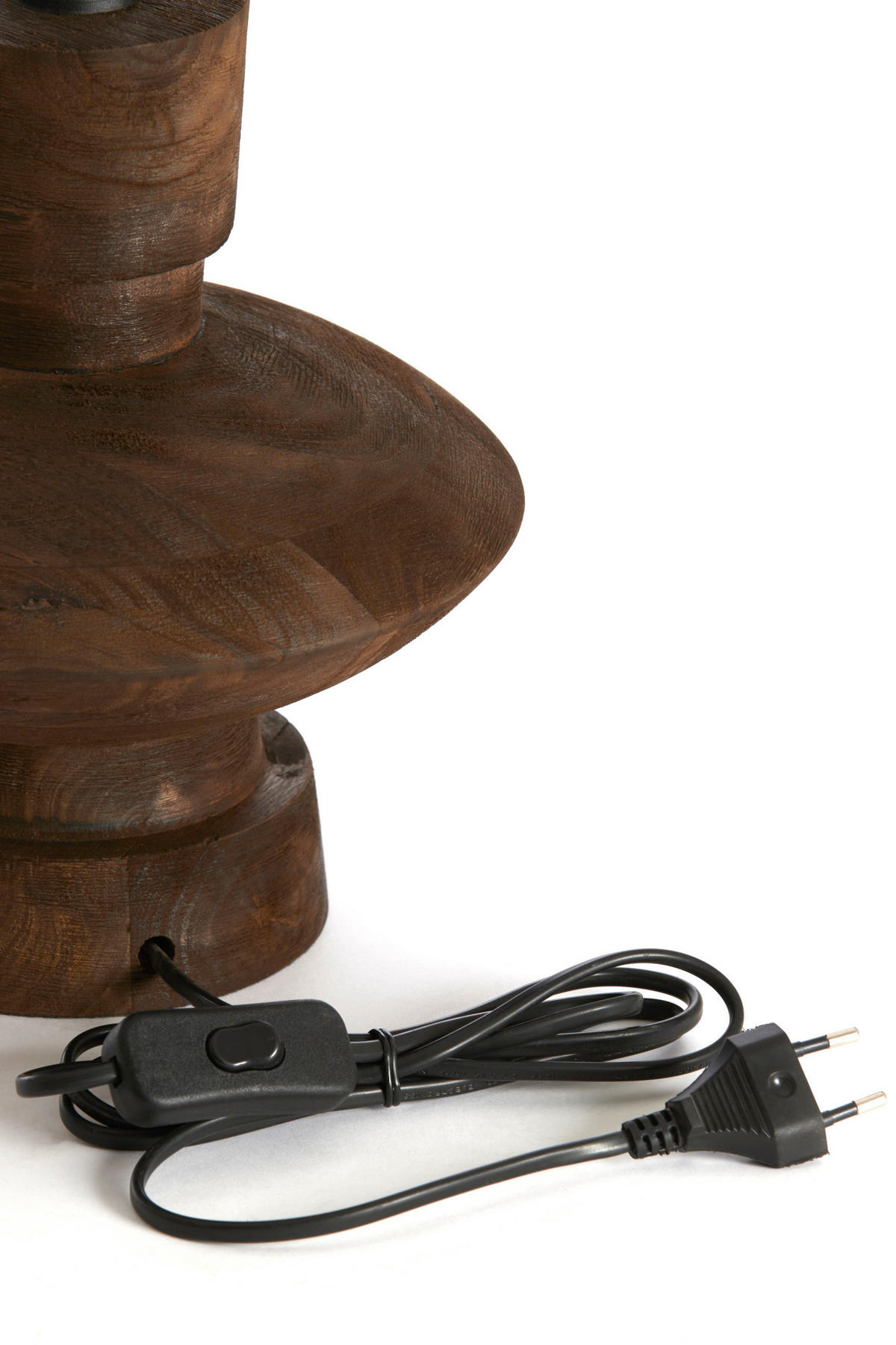 LAMPENFUSS Fiera Braun Ø23/25 cm - Dunkelbraun, Holz (23/23/25cm) - Light & Living