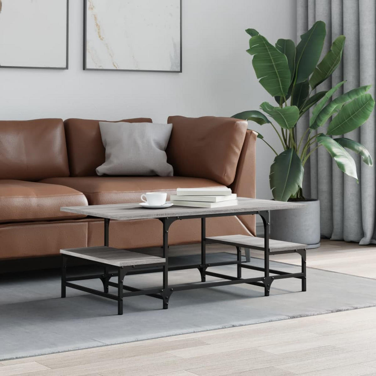 COUCHTISCH Grau Sonoma 100x50,5x40 cm Holzwerkstoff - Grau, Holzwerkstoff (100/50.5/40cm) - furnicato