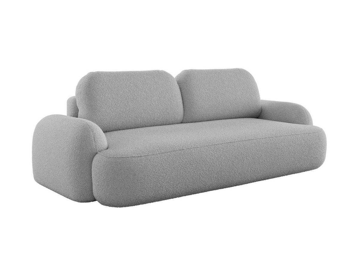 SOFA MOLLY mit Schlaffunktion TERRA FROTTE 05 mit Stauraum - Grau, Textil (121/94/255cm) - Bedante