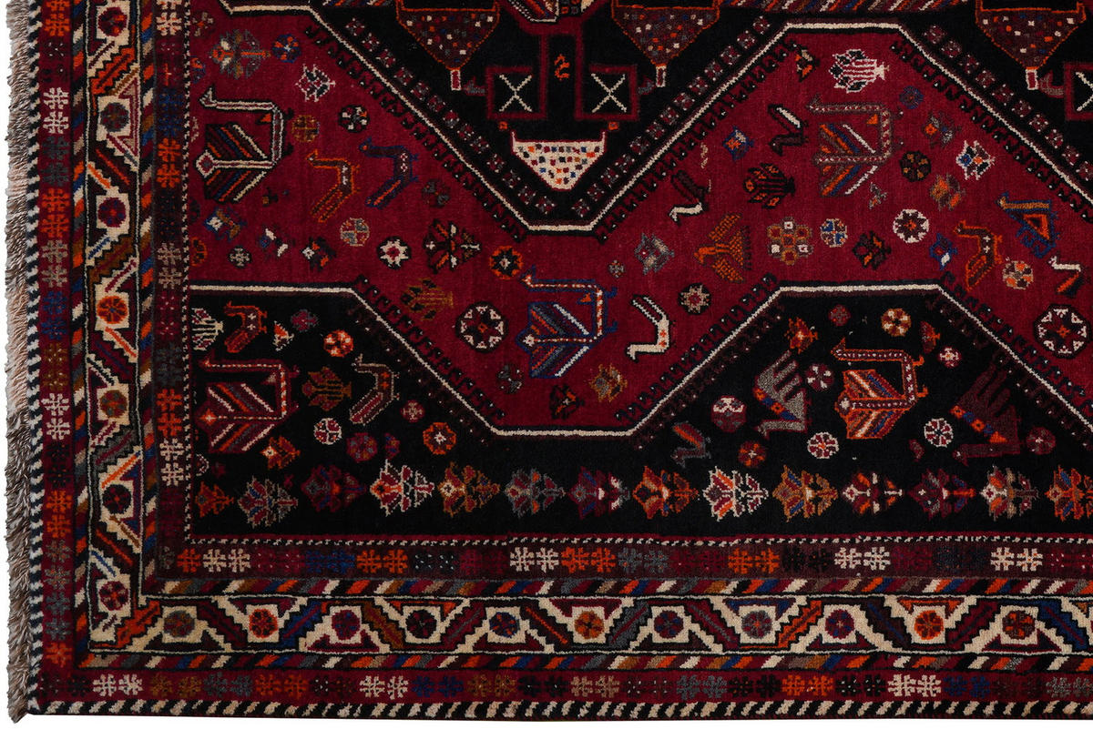 TEPPICH Gashgai Rot 268/177 cm Schurwolle - Rot, Textil (177/268cm) - Looma