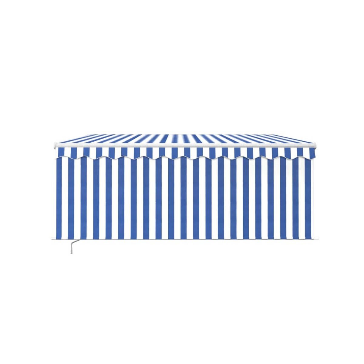 MARKISE Manuell Einziehbar mit Rollo 3x2,5 m Blau - Blau, Metall (300/1/300cm) - furnicato