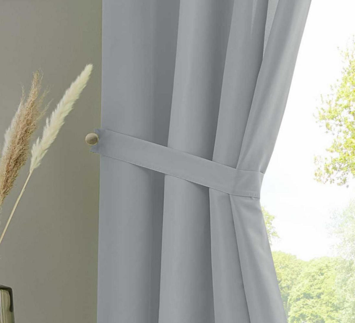 VORHANG 2ER SET POTSDAM HxB 245x140 cm Grau - Grau, Textil (140/245cm) - Gardinenbox