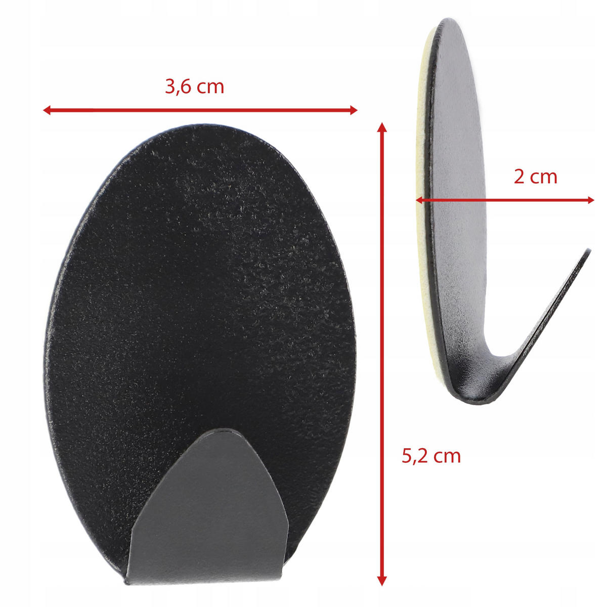 BADEZIMMER-KLEIDERBÜGEL 4 Stück. - Schwarz, Metall (4/5cm) - KADAX