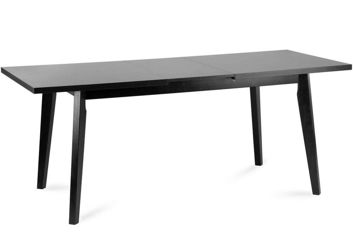 ESSTISCH RHENA ausziehbar bis 190cm, Schwarz - Schwarz, Holz (150/77/80cm) - KONSIMO®