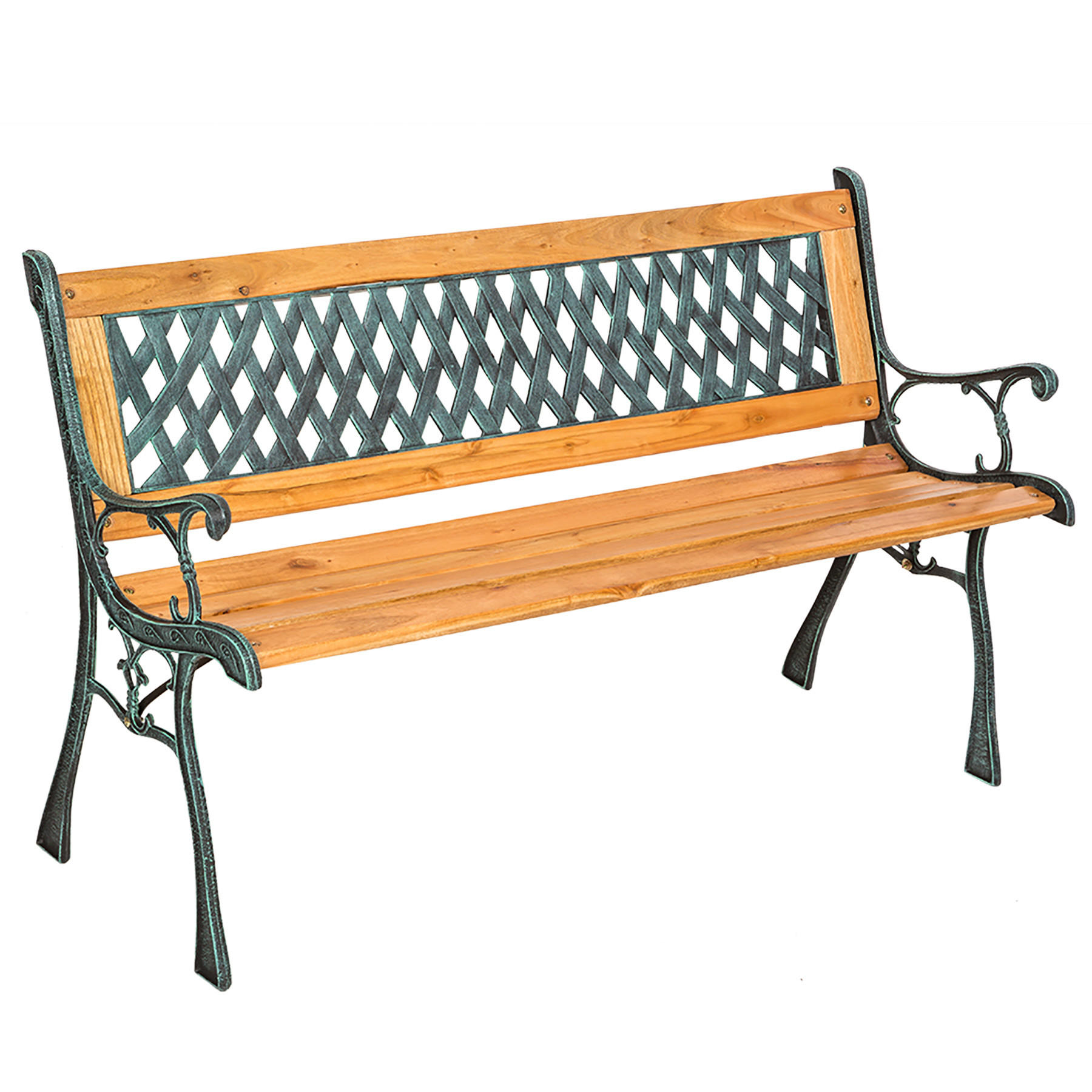 GARTENBANK Tamara,128 x 51 x 73 cm,braun - Braun, Holz (51/73/128cm) - tectake
