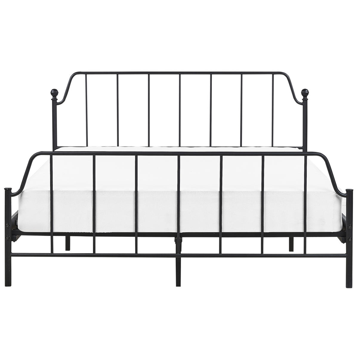 BETT mit Lattenrost 160x200 cm Schwarz Mauressac - Schwarz, Metall (160/200cm) - Beliani