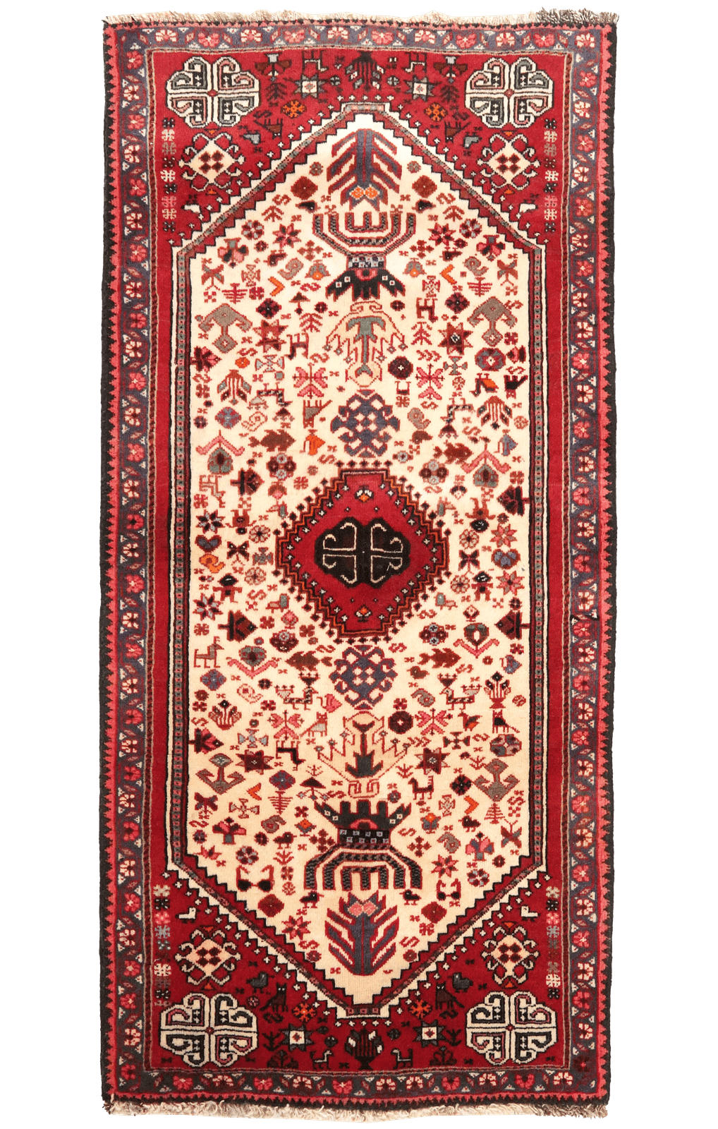 Looma Orientteppich Beige, Rot 74x155 cm
