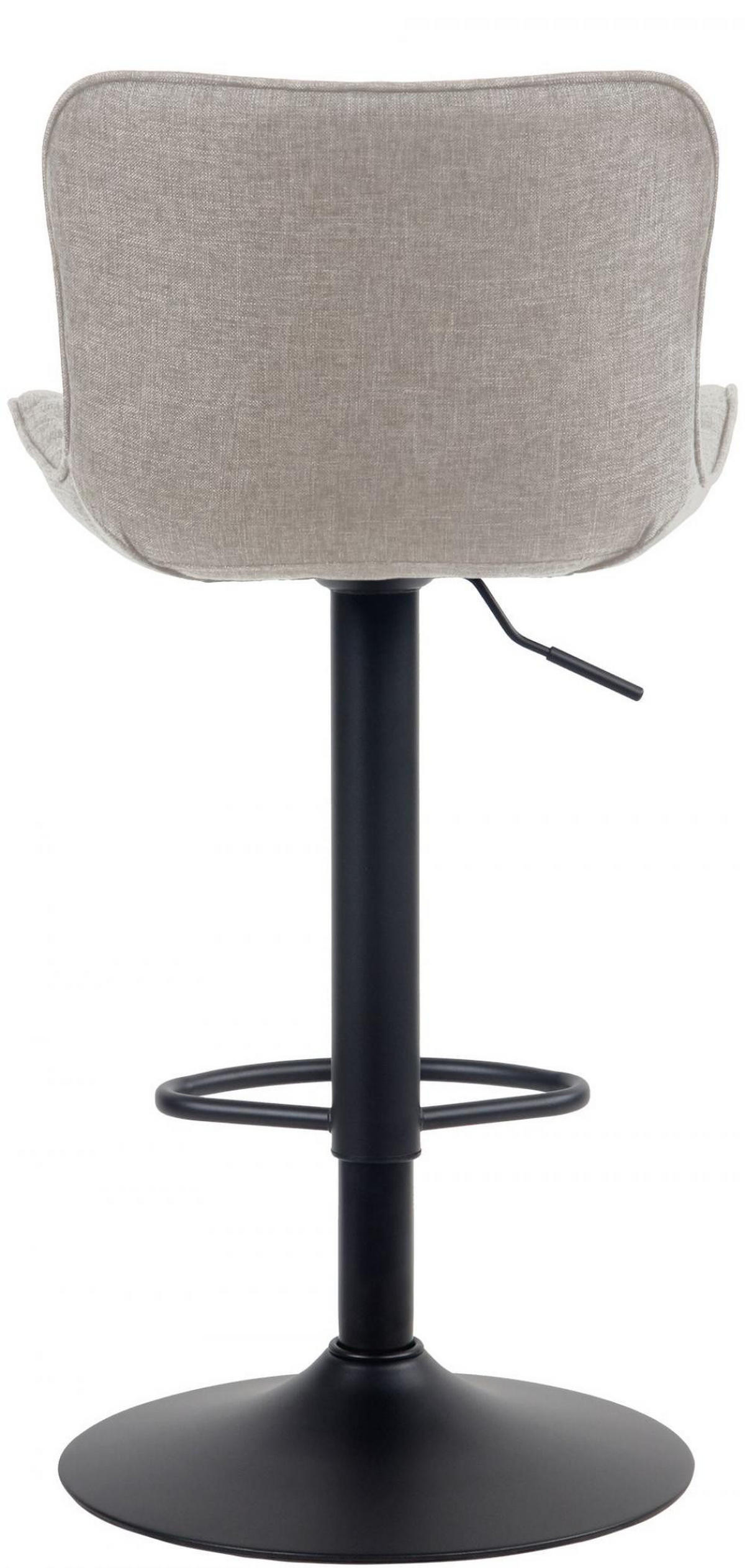 BARHOCKER 2er Set Stoff taupe - Taupe/Schwarz, Textil/Metall (48/83/54cm) - CLP