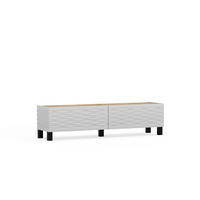 TV-ELEMENT Lerze Oake Weiß - Hellbraun/Weiß, Holzwerkstoff (149.2/38/35cm) - Decorotika