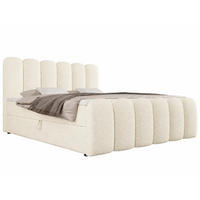 BOXBETT CUDDLE 140x200 cm in Beige, Bettkasten, Topper, Bouclé-Stoff - Beige, Holz/Textil (140/200cm) - EMLAR Home