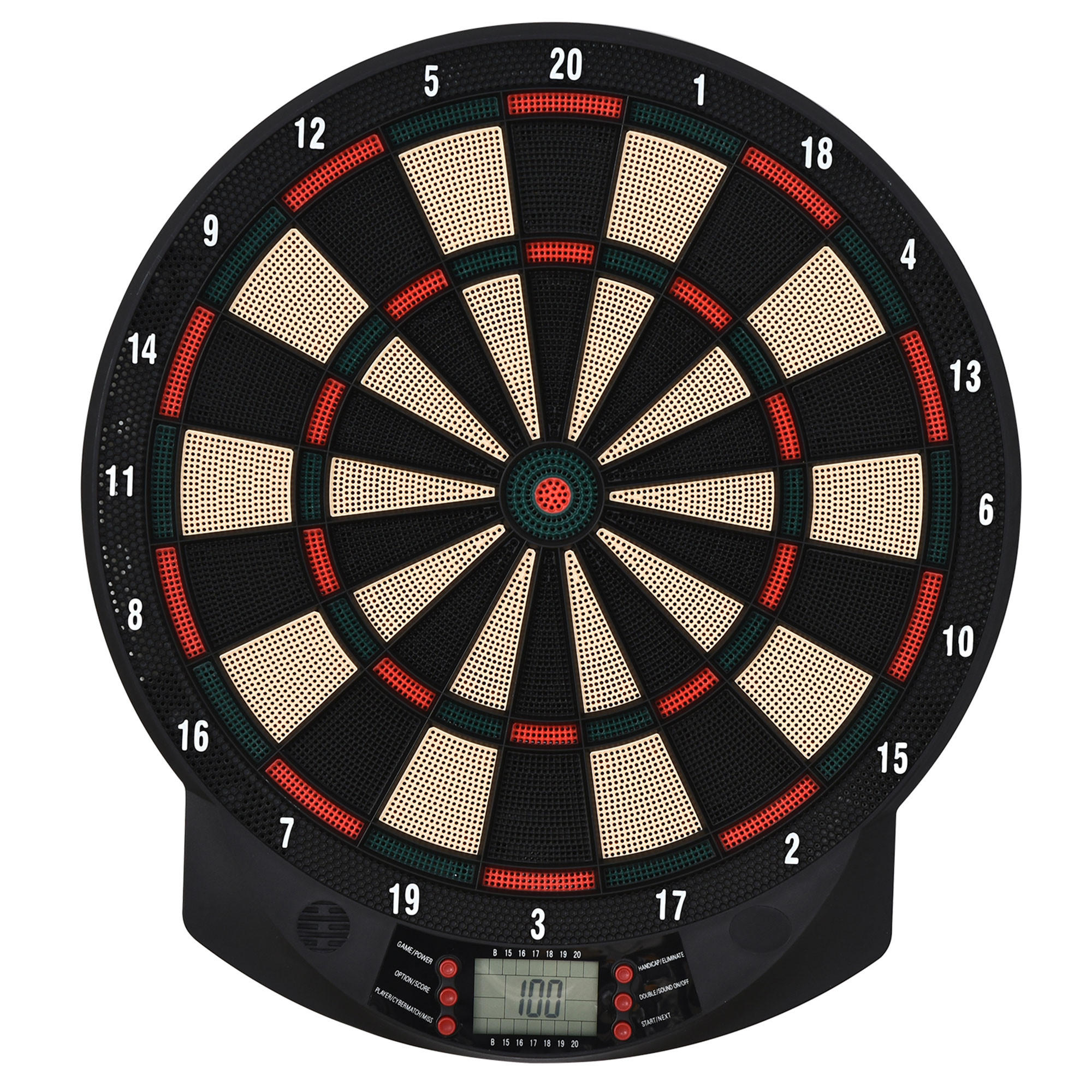 ELEKTRONISCHE Dartscheibe - Schwarz, Kunststoff (39.5/2.2/44cm) - HOMCOM