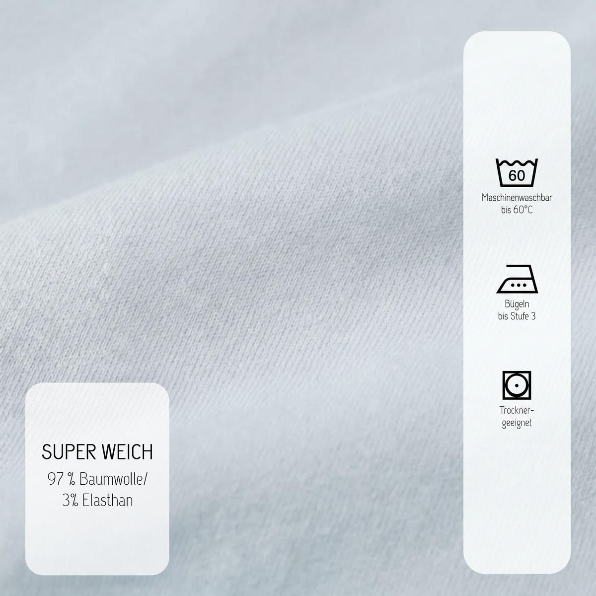 SPANNBETTTUCH Deluxe Jersey ciel, 120x200 cm - 130x220 cm - Hellblau, Textil (130/220cm) - biberna
