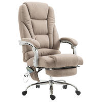 CHEFSESSEL Stoff taupe - Taupe/Chromfarben, Textil/Metall (68/118/64cm) - CLP