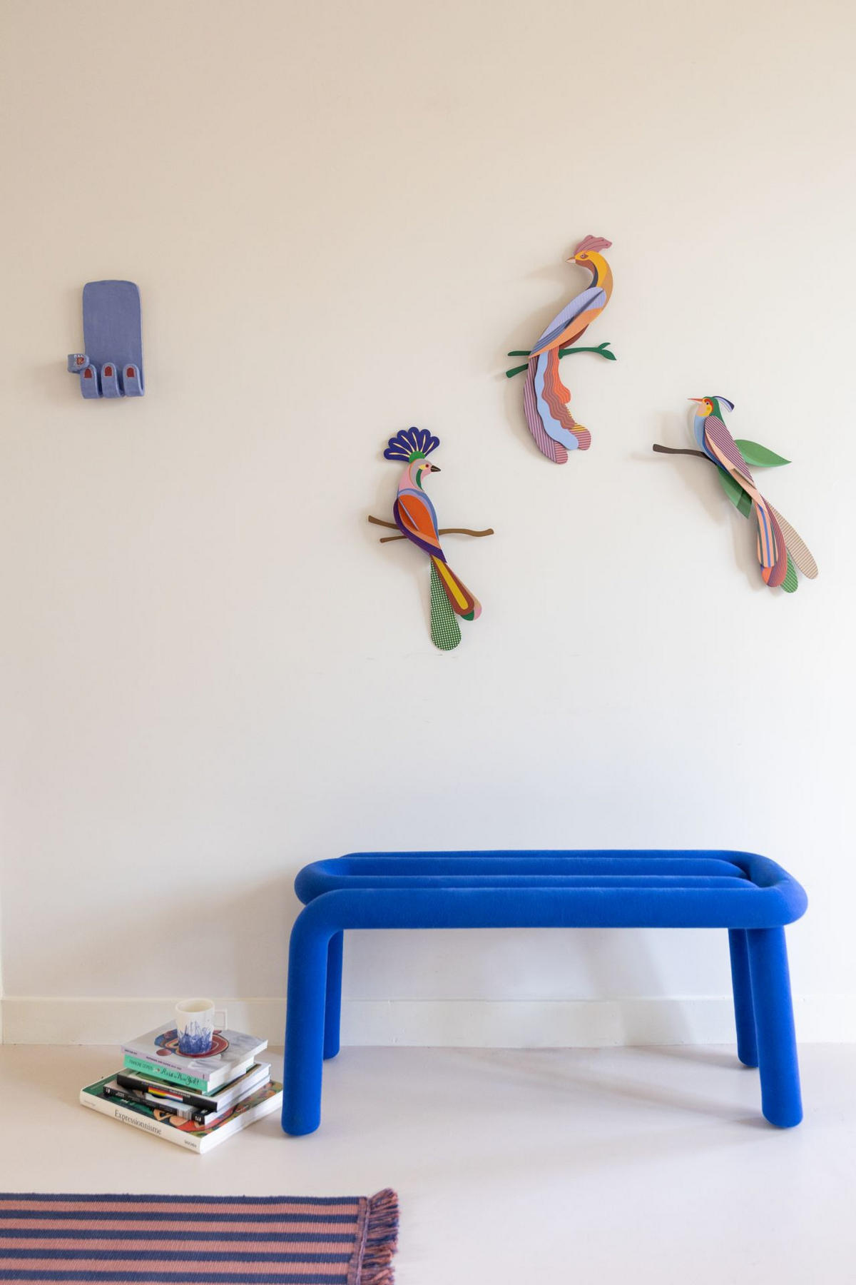 WANDDEKO Tropenvogel Maya 5.7/47.3 cm - Multicolor, Wellpappe (5.7/47.3/28cm) - KUNSTLOFT