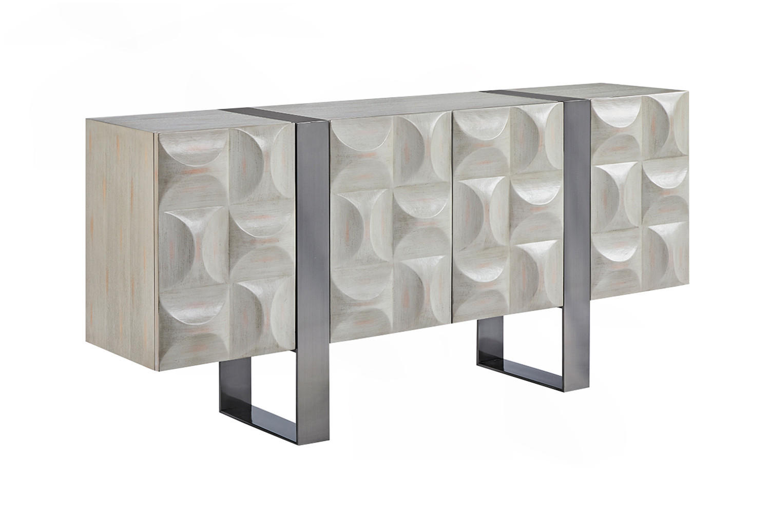 SIDEBOARD MARGO Grau Holz - Grau, Holz/Metall (180/85/40cm) - KAWOLA