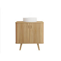 EINZELWASCHTISCH - 80 cm x 55 cm - Holz, Platte - Naturfarben Hell - WAMENA - Naturfarben, Holz (80/80/55cm) - Vente-Unique