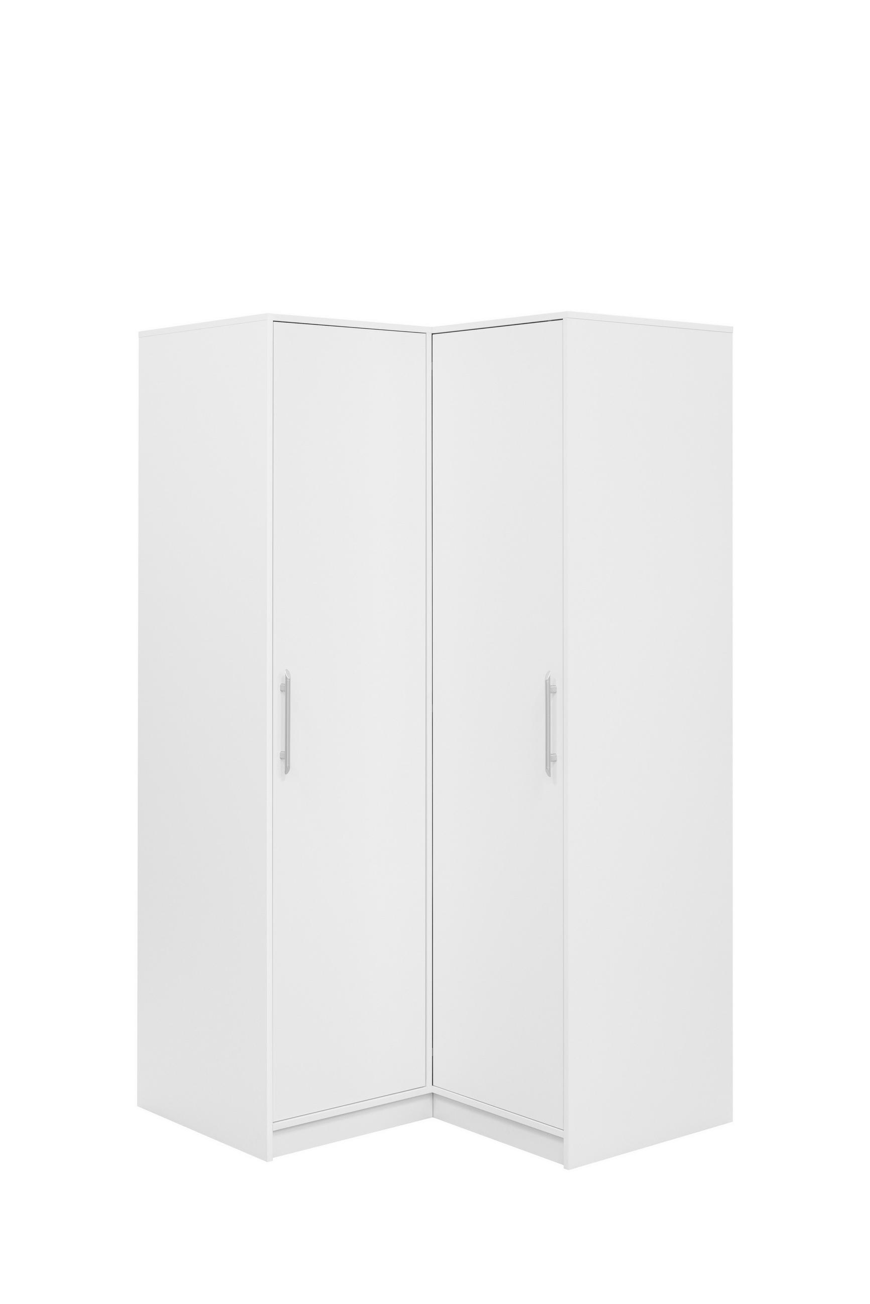 DREHTÜRENSCHRANK ELISE 108,5/200/57,5 cm 2-türig Weiß - Weiß, Holzwerkstoff (108.5/200/57.5cm) - MASSENO