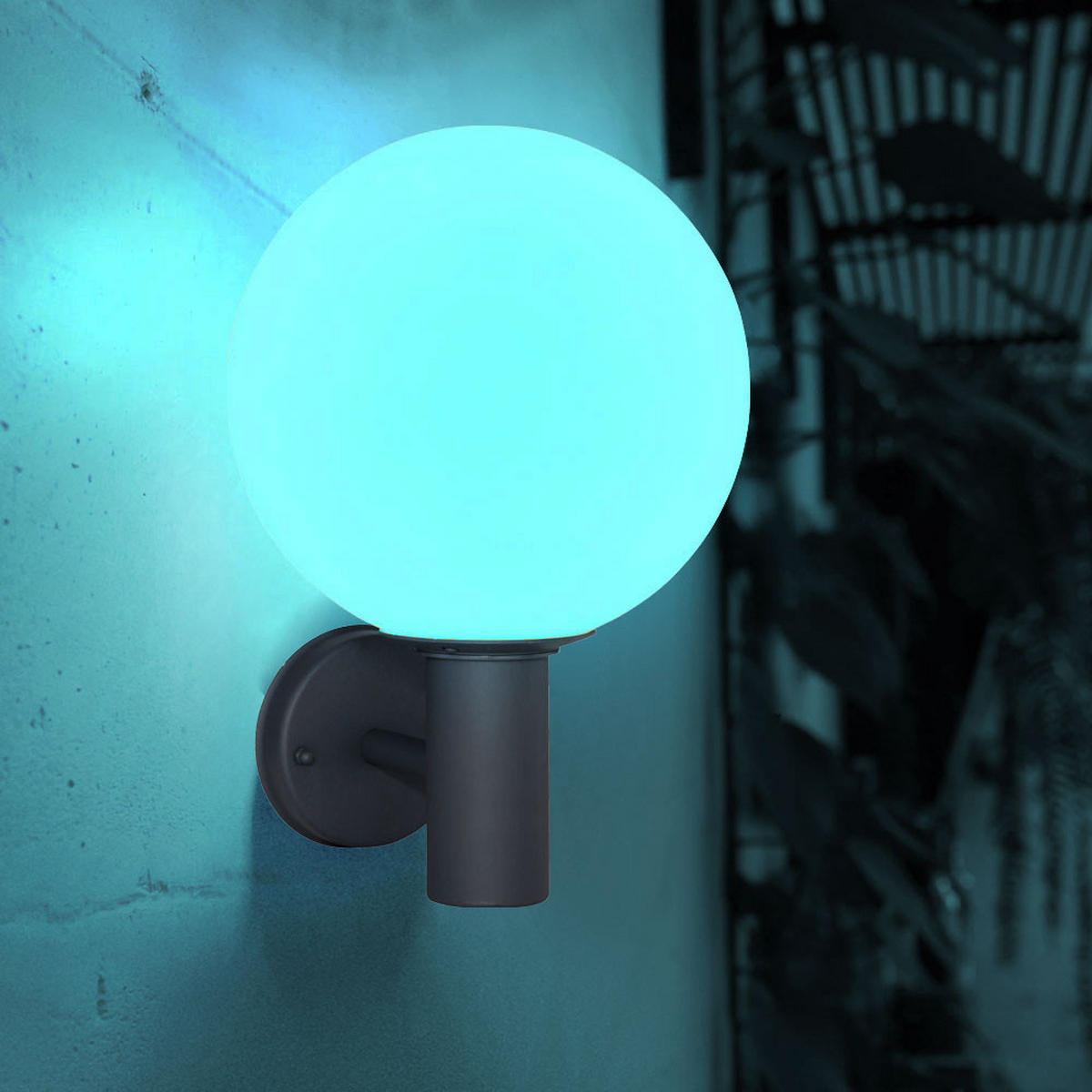 LED AUSSEN-WANDLEUCHTE OSSY Anthrazit Aluminium - Anthrazit, Glas (25/37/26.5cm) - Globo Lighting