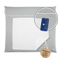WICKELAUFLAGE waschbar Stoff mit Handtuch wasserdicht atmungsaktiv für alle Wickelauflagen - Grau, Textil (80/70cm) - nordic coast company